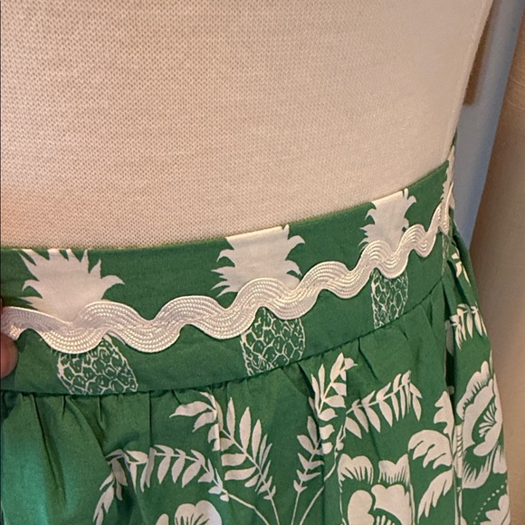 NWT Sugarlips 100% cotton Floral Green Maxi Skirt with rikrak SIZE XL - Picture 5 of 10